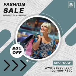 Fashion Sale Instagram Post Blue
