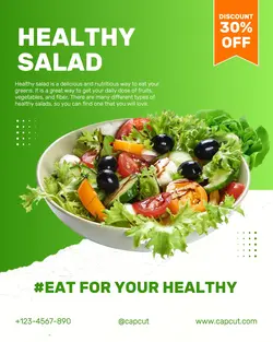 Green Healthy Salad Promotion Instagram Post