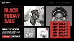 Headphone Black Friday Sale Promotion Website