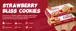 E-commerce Strawberry Cookies Product Detail Page Red Minimalist