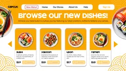 Food Japanese New Dishes Promo Page