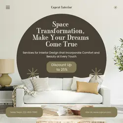 Furniture White Brown Promotion Instagram Post