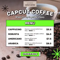 Capcut Coffee Display Product Instagram Post