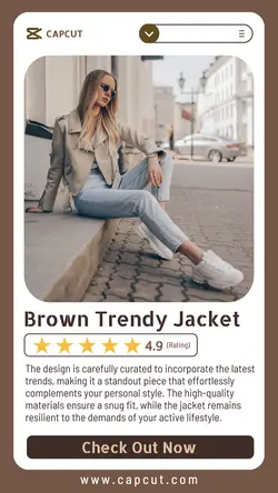 Fashion Trendy Jacket Product Display Instagram Portrait