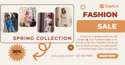 Fashion Sale Spring Collection Facebook App Ad
