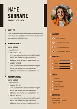 Business Graphic Designer Resume Minimalist