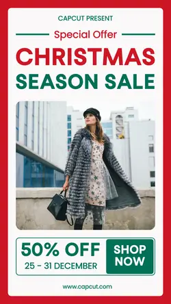 Christmas Day Season Sale Promotion Instagram Story