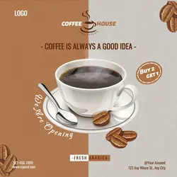 Coffe house Food & Beverage Intagram Post