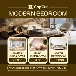 Furniture Modern Bedroom Promotion Instagram Post