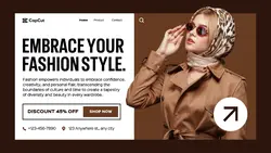 Brown Modern UI Women Fashion Promotion Website