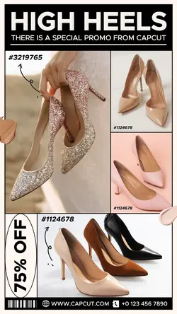 4 Multi-product Image Women's High Heels Shoes Promotion Instagram Story