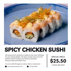 Food Sushi Display Instagram Post
