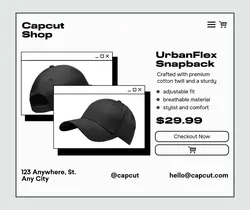 Fashion Industry Black Hat Product Display Facebook Post