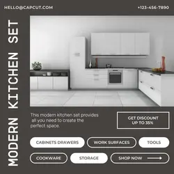 Household Modern Kitchen Set Promotion Instagram Post