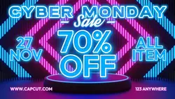 Cyber Monday Sale Promotion Facebook Cover