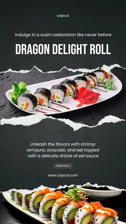 Food Sushi Product Display Instagram Story