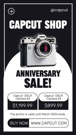 Electronic Camera Sale Instagram Story