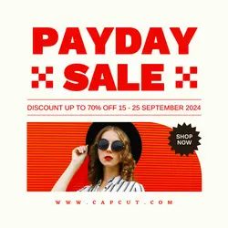Red Retro Fashion Promotion Sale Instagram Post