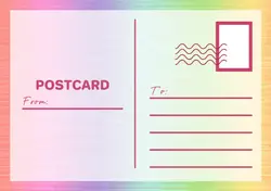 Non marketing Postcard Colorful style