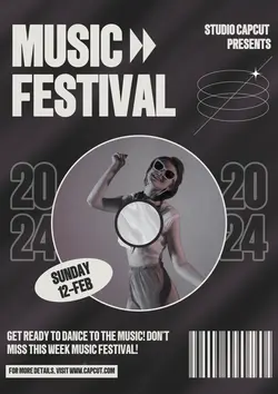 Non-marketing Music Festival Black Minimalist