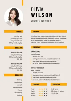 Business Graphic Designer Resume Minimalist