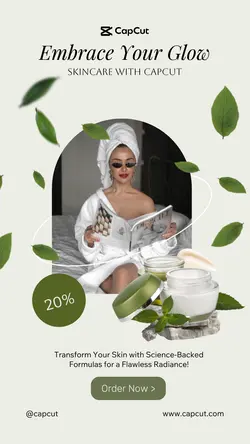 1 Item Product Display Skincare Brand Leafy Poster