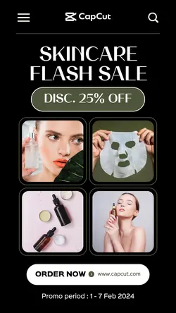 Skincare Flash Sale Promotion Instagram Story