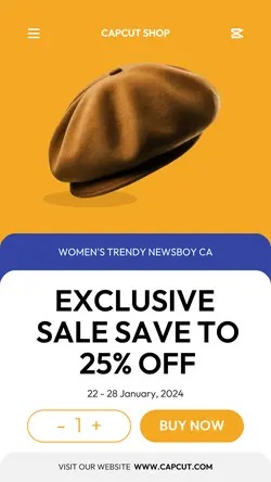 Fashion Industry Women Hat Sale Instagram Story