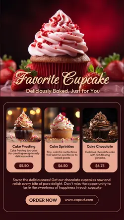Food & Beverage Favorite Cupcake Instagram Story