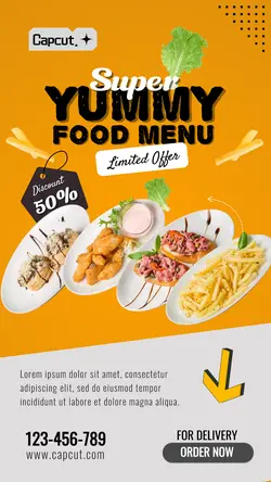 Food and Beverages Super Menu Instagram Story