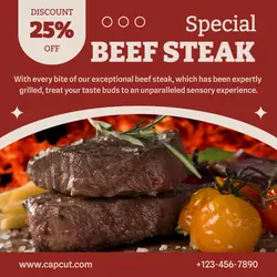 Special Beef Steak Promotion Instagram Post