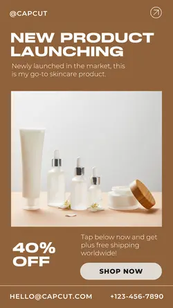 Beauty Skincare New Launch Product Display Instagram Story