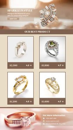 6 Multi-product Image jewelry ring for Instagram Story