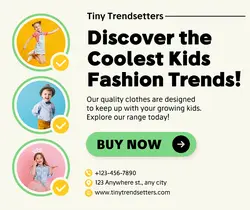 Fashion and Clothing Kids Product Display 