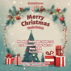 Merry Christmas Invitation Linkedin Post