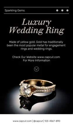 Fashion Ring Product Display Instagram Story