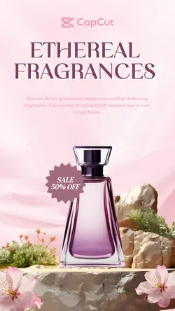 Pink Minimlist Feminin Perfume Instgram story