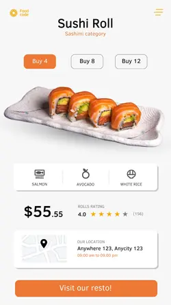 Japanese Sushi Food Display Instagram Story