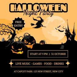 Halloween Night Party Instagram Post