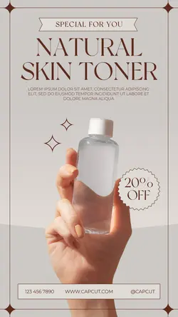 Natural Skin Toner Beauty and Personal care Promotion Instagram story