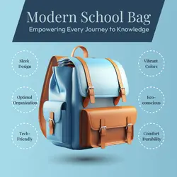 E-commerce Product Callout Fashion School Bag