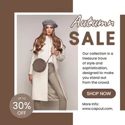 Fashion Industry Autumn Sale Promotion Instagram Post