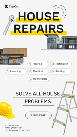 Services House Repairs Display Minimalist