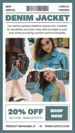 Fashion Woman Jacket Promotion Instagram Story