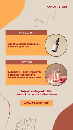 Serum Product Display Minimalist Vector Background Instagram Story