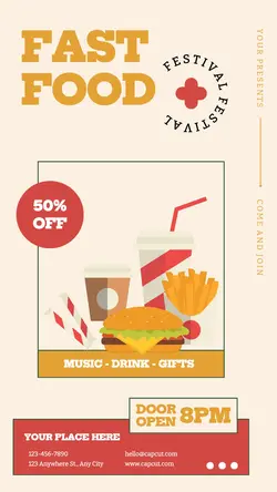 Fast Food Sale Instagram Story