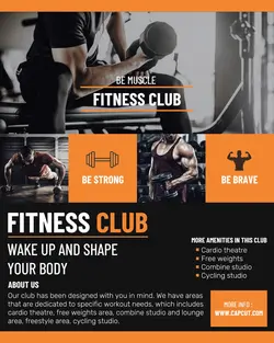 Workout & Fitness Flyer Instagram Portrait