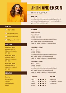 Business Graphic Designer Resume Minimalist