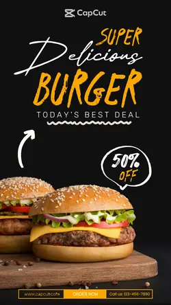 Super Delicious Burger 50% Off Tiktok Post