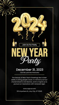 New Year Party Tiktok Post